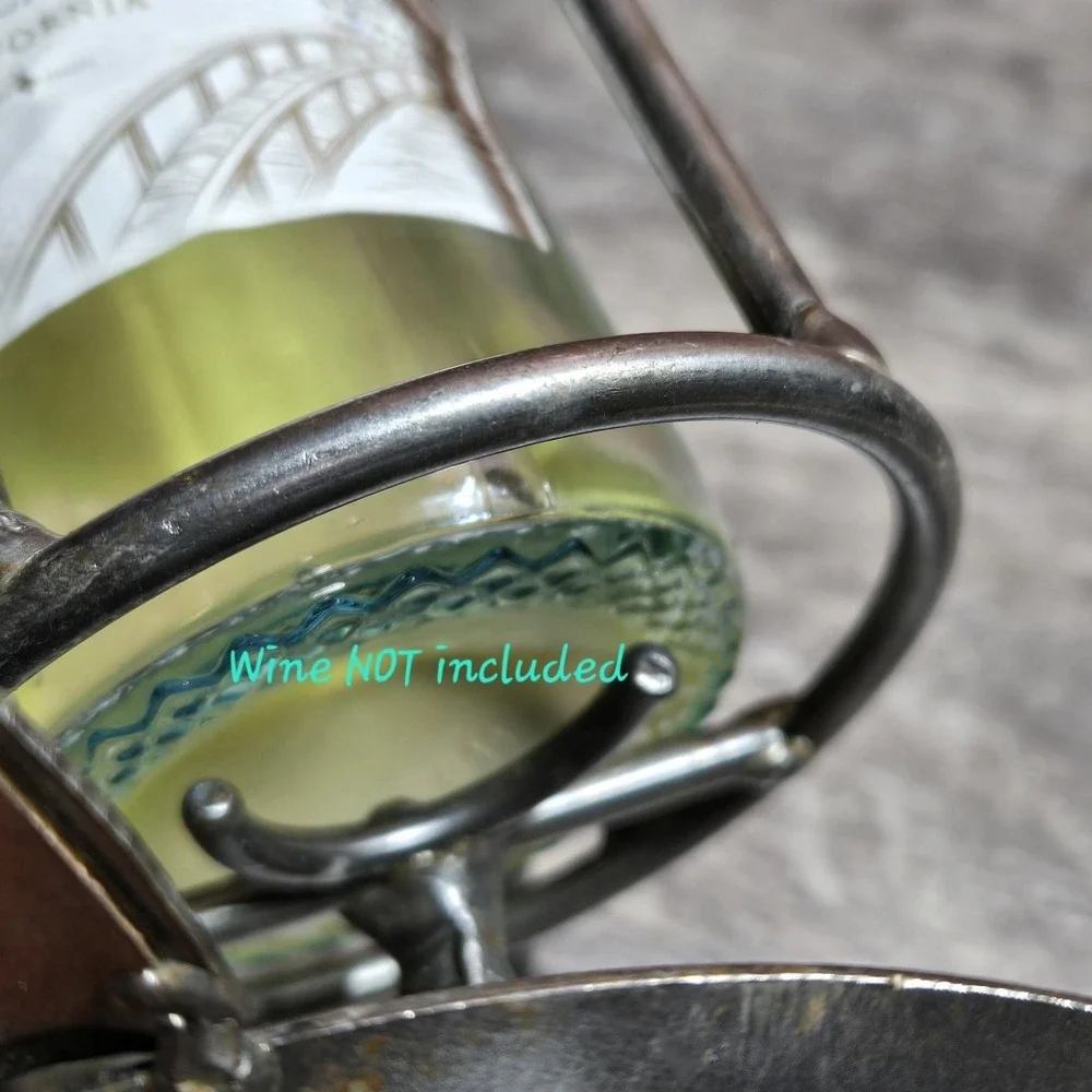 Metal‎ Art Wine Bottle Holder Cat Freestanding Kitten Four Legs Unique No Tail
